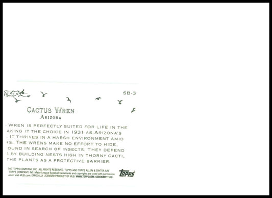 2025 Topps Allen & Ginter Mini #SB-3 Catus Wren