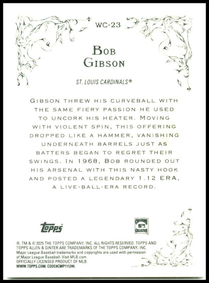 2025 Topps Allen & Ginter Wicked Curves #WC-23 Bob Gibson
