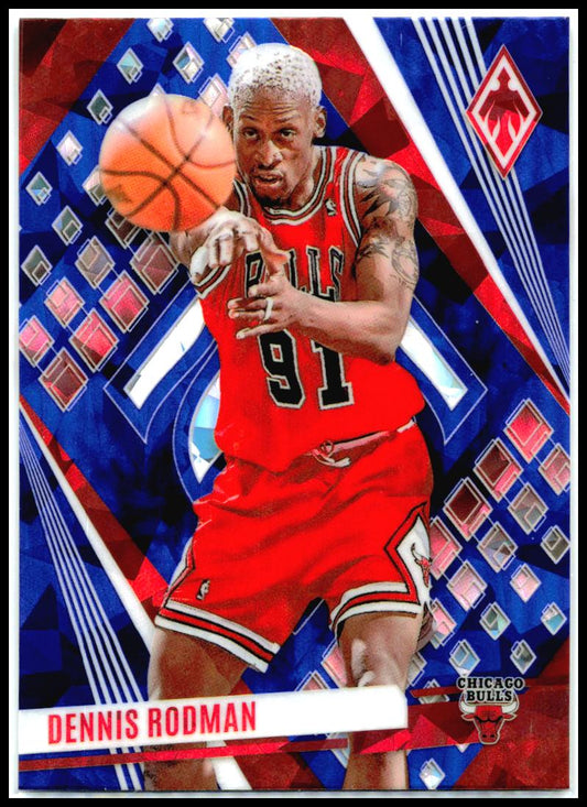 2023-24 Panini Phoenix Phoenix Blue Ice #142 Dennis Rodman Chicago Bulls