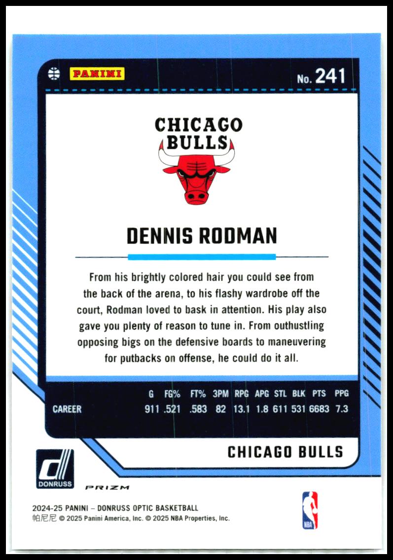2024-25 Donruss Optic Holo #241 Dennis Rodman Chicago Bulls