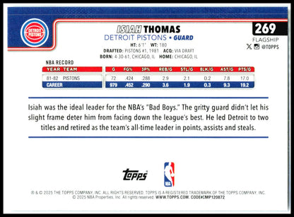 2025-26 Topps Rainbow Foilboard #269 Isiah Thomas Detroit Pistons