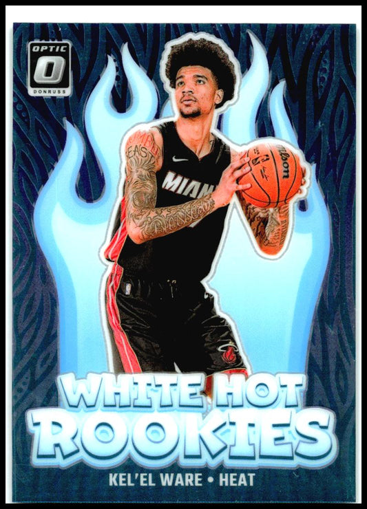 2024-25 Donruss Optic White Hot Rookies Purple #5 Kel'el Ware Miami Heat