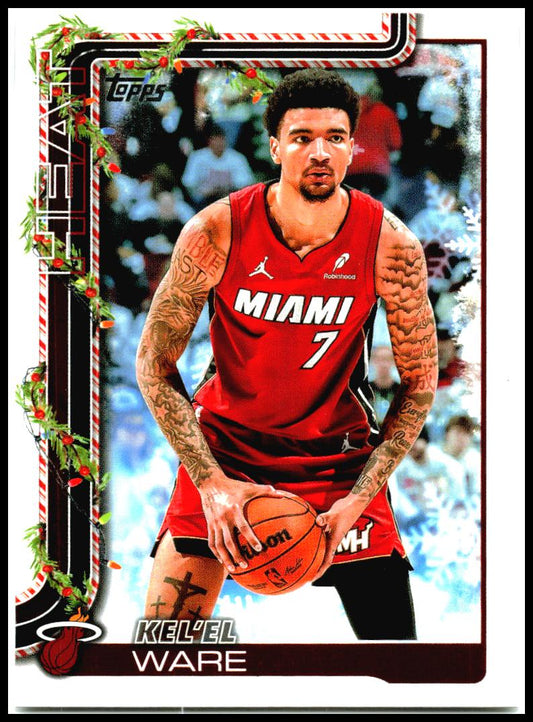 2025-26 Topps Holiday #H59 Kel'el Ware Miami Heat