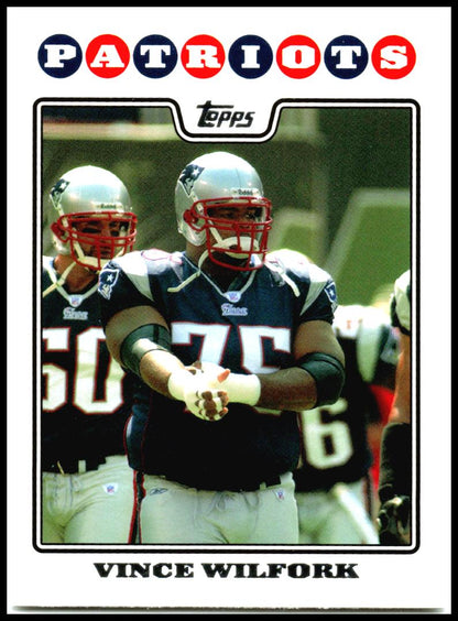 2008 Topps #201 Vince Wilfork New England Patriots