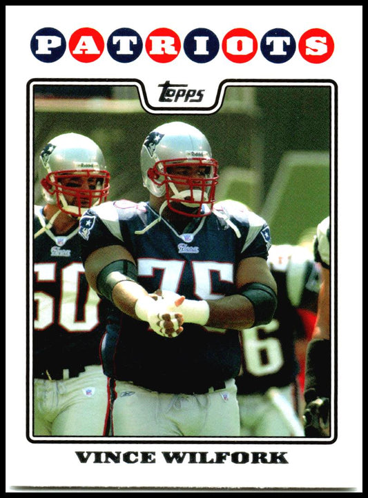 2008 Topps #201 Vince Wilfork New England Patriots