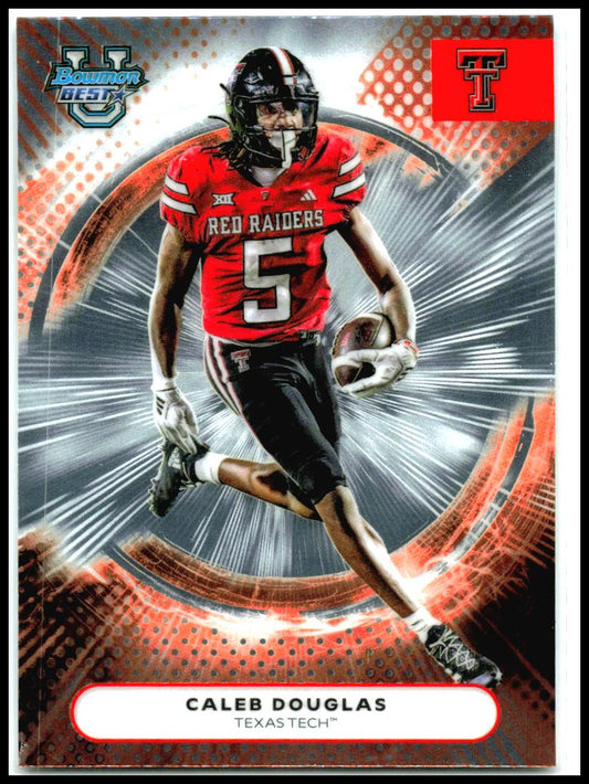 2025 Bowman University Best #47 Caleb Douglas Texas Tech Red Raiders
