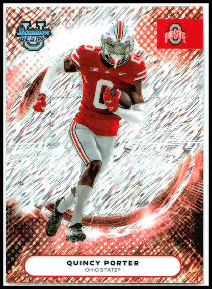 2025 Bowman University Best Shimmer #65 Quincy Porter Ohio State Buckeyes