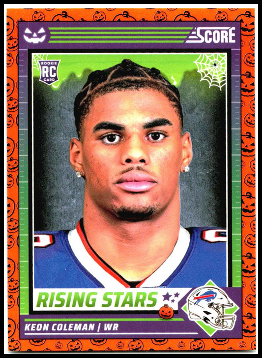 2024 Score-A-Treat Rising Stars Orange Pumpkin #32 Keon Coleman Buffalo Bills