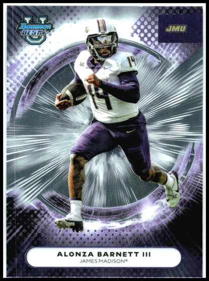 2025 Bowman University Best #79 Alonza Barnett III James Madison Dukes