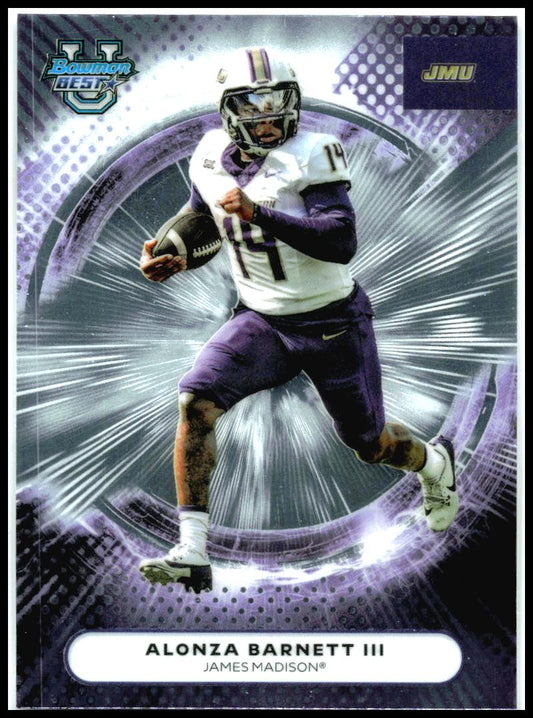 2025 Bowman University Best #79 Alonza Barnett III James Madison Dukes
