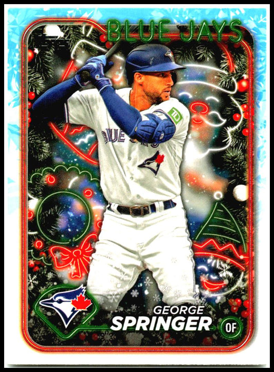 2024 Topps Holiday #H124 George Springer Toronto Blue Jays