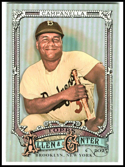 2025 Topps Allen & Ginter Silver Portrait #22 Roy Campanella Brooklyn Dodgers