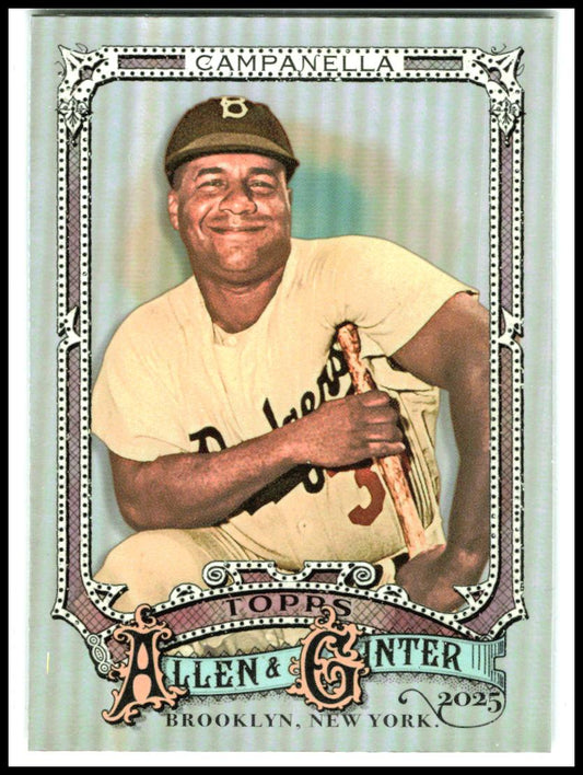2025 Topps Allen & Ginter Silver Portrait #22 Roy Campanella Brooklyn Dodgers