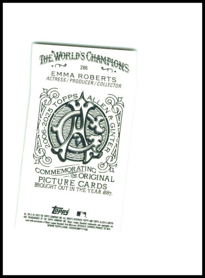2025 Topps Allen & Ginter Mini Allen & Ginter Back #286 Emma Roberts