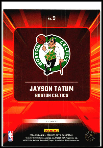 2024-25 Donruss Optic Express Lane Purple #9 Jayson Tatum Boston Celtics