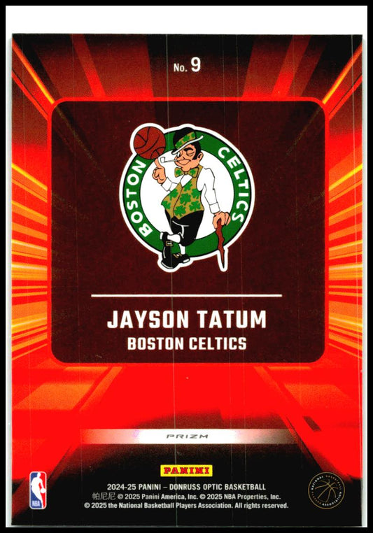 2024-25 Donruss Optic Express Lane Purple #9 Jayson Tatum Boston Celtics