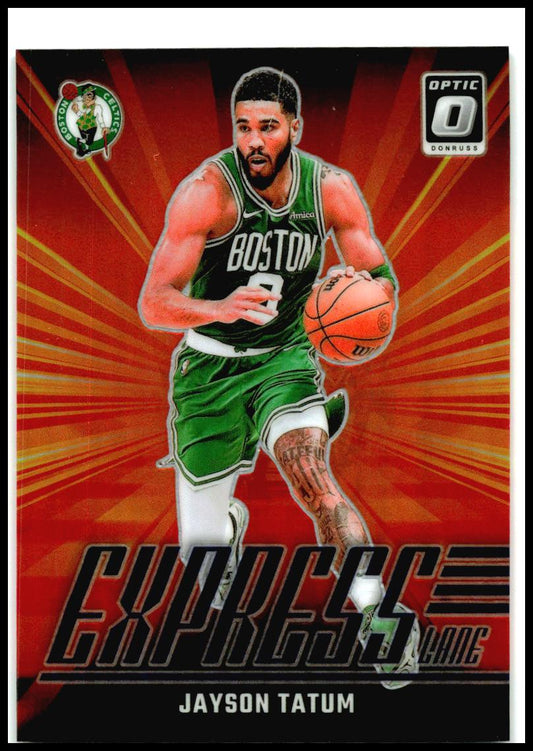 2024-25 Donruss Optic Express Lane Purple #9 Jayson Tatum Boston Celtics