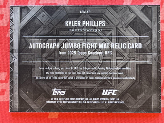 2025 Knockout UFC /50 Auto Jumbo Fight Mat Relic #AFM-KP Kyler Phillips Auto