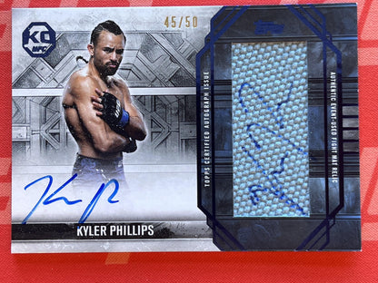 2025 Knockout UFC /50 Auto Jumbo Fight Mat Relic #AFM-KP Kyler Phillips Auto