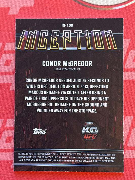 2025 Topps Knockout UFC #IN-100 Conor McGregor