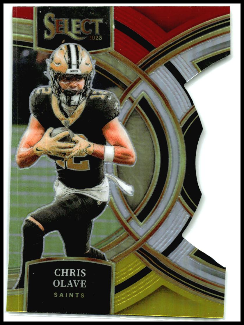 2023 Panini Select Red and Yellow Prizms Die Cuts #164 Chris Olave Saints