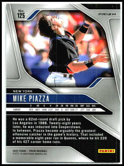 2025 Panini Prizm Silver Prizms #125 Mike Piazza New York Mets