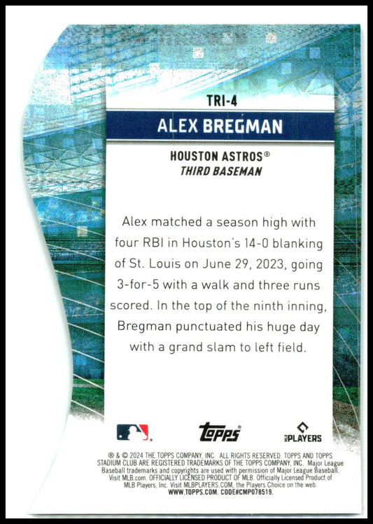 2024 Stadium Club Triumvirates #TRI-4 Alex Bregman Houston Astros