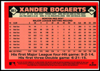 2021 Topps Chrome 1986 Topps 35th Anniversary #86BC-8 Xander Bogaerts Boston