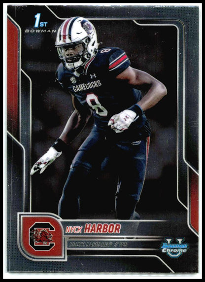 2025 Bowman University Chrome #82 Nyck Harbor South Carolina Gamecocks