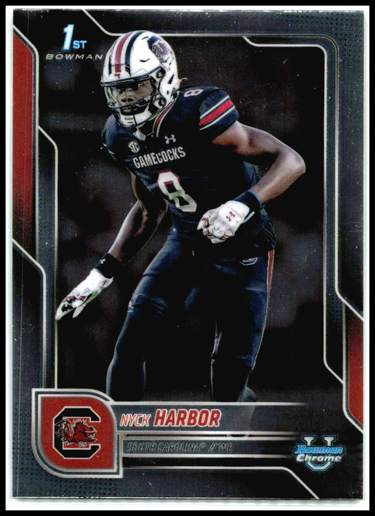 2025 Bowman University Chrome #82 Nyck Harbor South Carolina Gamecocks