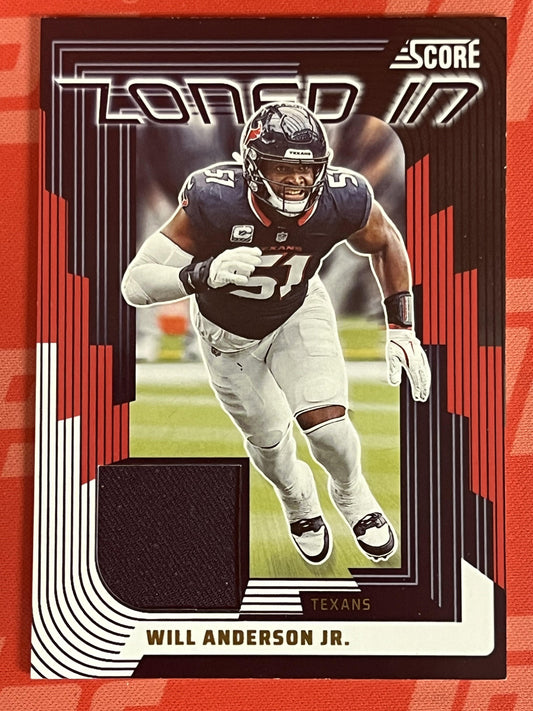 2025 Score Zoned In Jerseys #ZON-WAJ Will Anderson Jr. Houston Texans