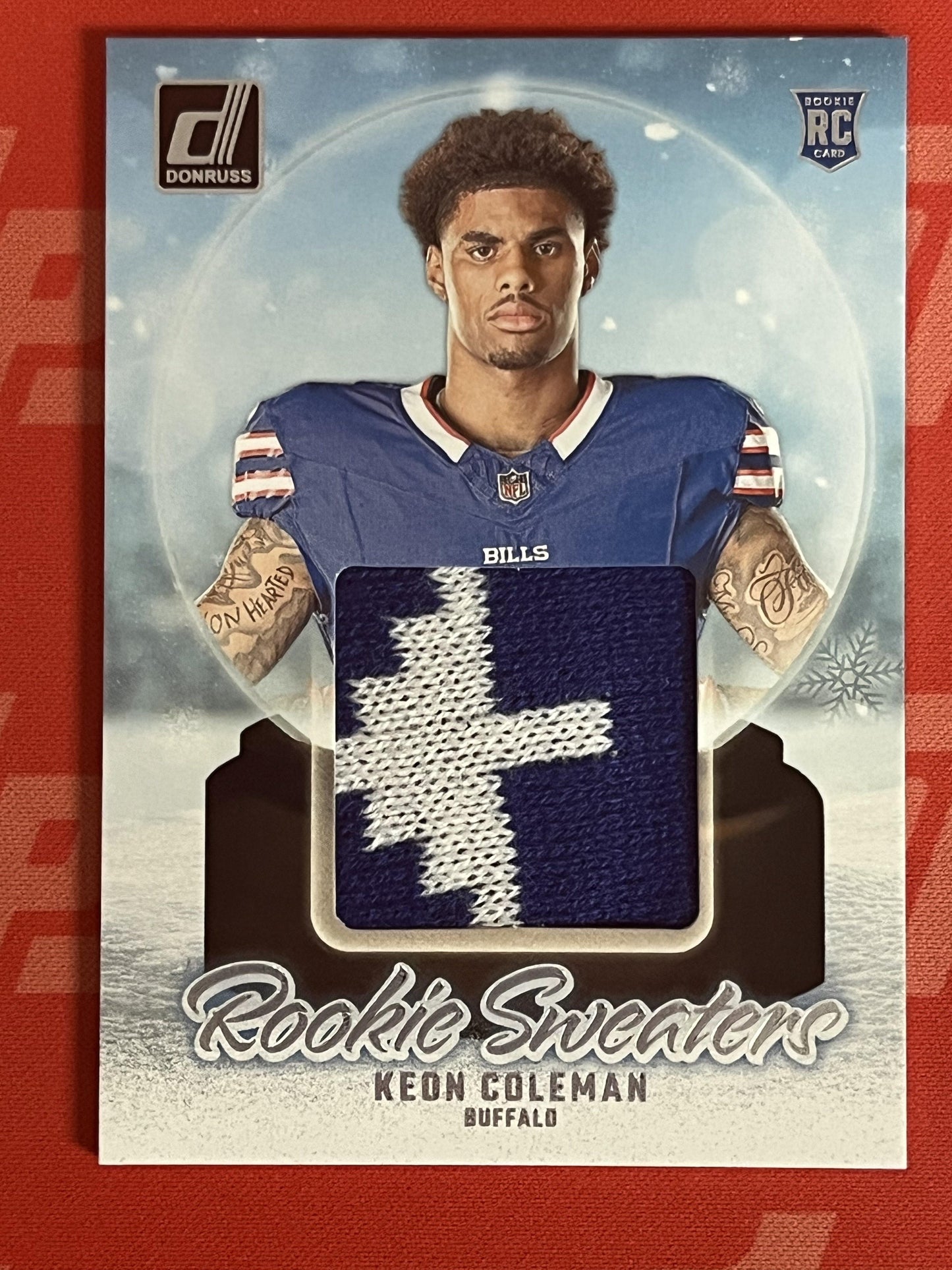 2024 Donruss Rookie Holiday Sweater #RHS-KCO Keon Coleman Buffalo Bills