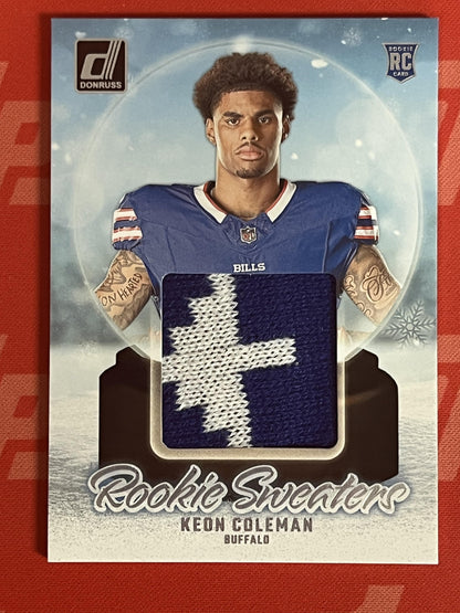 2024 Donruss Rookie Holiday Sweater #RHS-KCO Keon Coleman Buffalo Bills