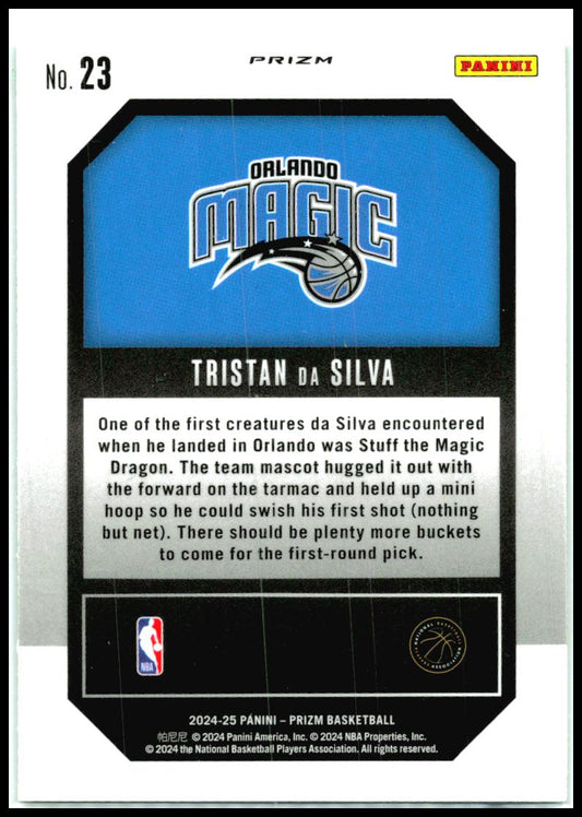 2024-25 Panini Prizm Emergent Prizms Green #23 Tristan da Silva Orlando Magic