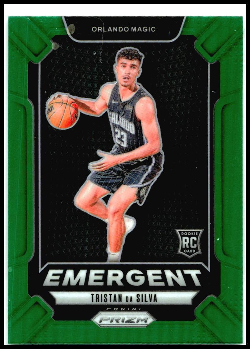 2024-25 Panini Prizm Emergent Prizms Green #23 Tristan da Silva Orlando Magic