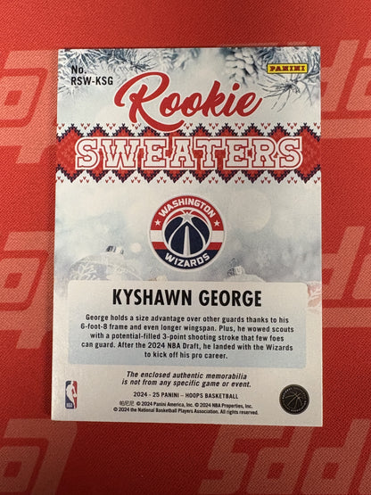 2024-25 Hoops Winter Rookie Sweaters #RSW-KSG Kyshawn George Washington Wizards
