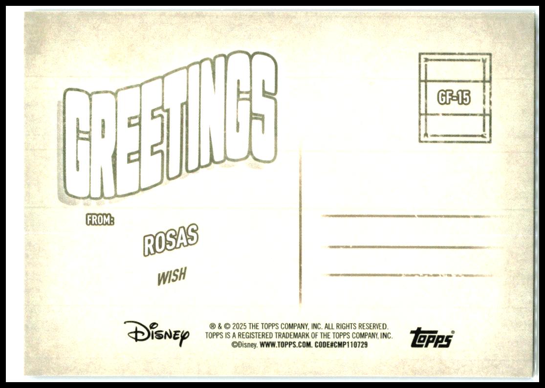 2025 Topps Disney Wonder Greetings From FoilFractor #GF-15 Rosas