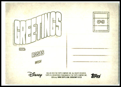 2025 Topps Disney Wonder Greetings From FoilFractor #GF-15 Rosas