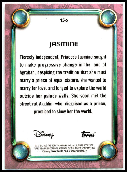 2025 Topps Disney Wonder FoilFractor #156 Jasmine