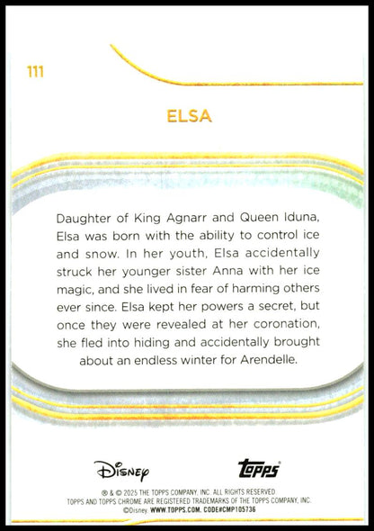 2025 Topps Chrome Disney #111 Elsa