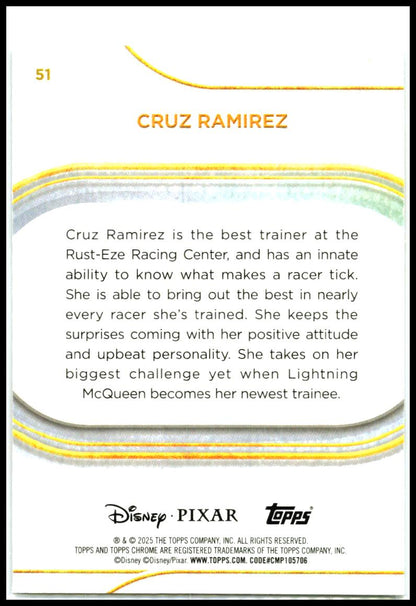 2025 Topps Chrome Disney Mini-Diamonds #51 Cruz Ramirez