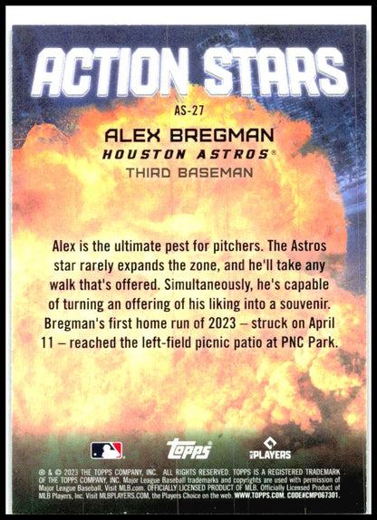 2023 Topps Update Action Stars #AS-27 Alex Bregman Houston Astros