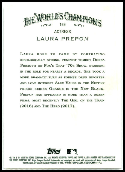 2025 Topps Allen & Ginter Chrome #169 Laura Prepon