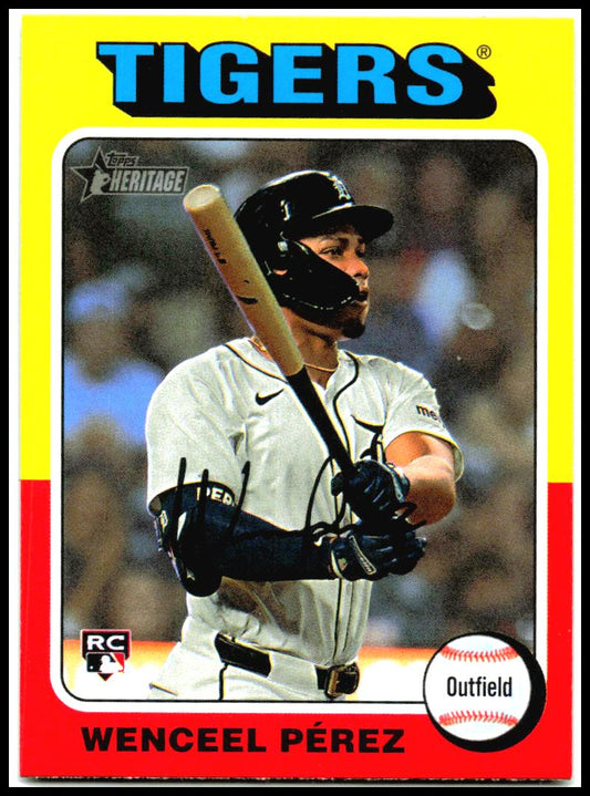 2024 Topps Heritage #698 Wenceel Pérez Rookie Detroit Tigers