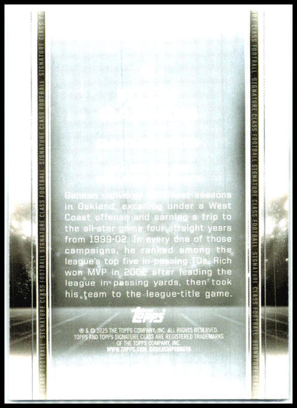 2024 Topps Signature Class #41 Rich Gannon Oakland Raiders