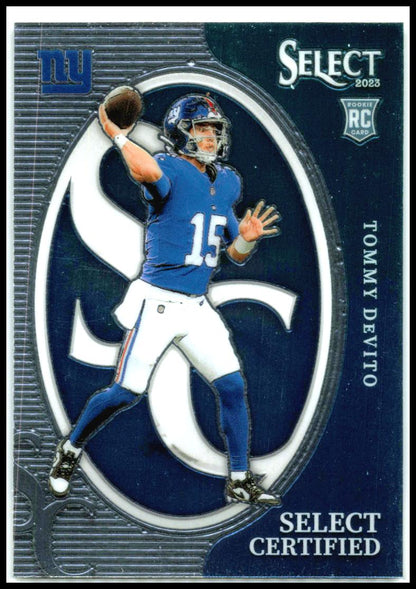 2023 Panini Select Select Certified Rookies Prizm #CRO-TDE Tommy DeVito Giants