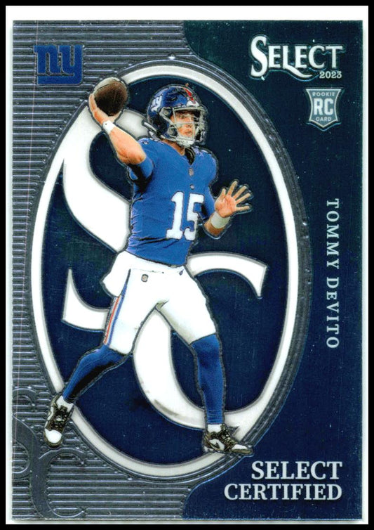 2023 Panini Select Select Certified Rookies Prizm #CRO-TDE Tommy DeVito Giants