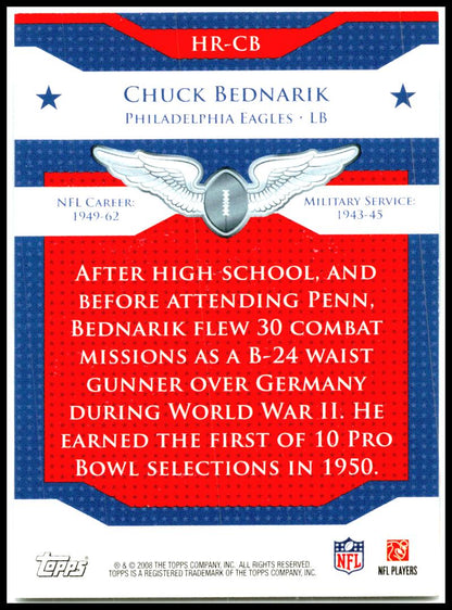 2008 Topps NFL Honor Roll #HR-CB Chuck Bednarik Philadelphia Eagles