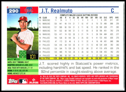 2025 topps archives Black #290 J.T. Realmuto