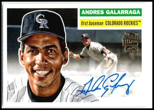 2025 topps archives Fan Favorites Auto #56FFA-AGA Andres Galarraga